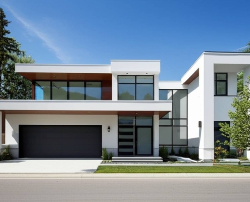 Smart Home Systems 2025 GTA: Futuristic home with voice control and automation.