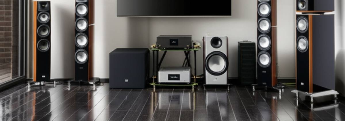 Brampton home audio system installation by PowerSol. Immersive sound experience.