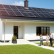 Smart home in Keswick with PowerSol solar panels and happy family.