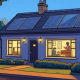 Low voltage energy saving Keswick home with solar panels and LED lighting.