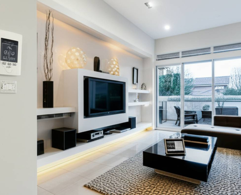 Smart Home Living Room GTA: Low Voltage Systems & Ambient Lighting