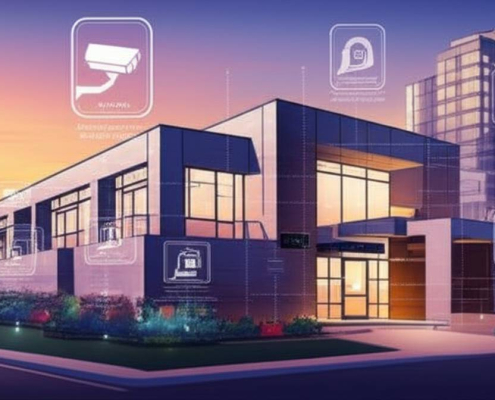 Futuristic Toronto property 2025 with advanced low voltage security system.