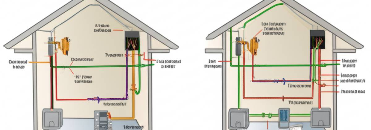 Low voltage vs traditional wiring diagram: safety, transformers, wire thickness.