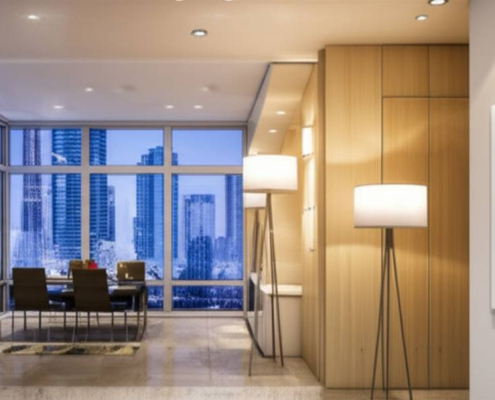 Smart lighting Toronto 2025: Modern home interior with advanced lighting control.