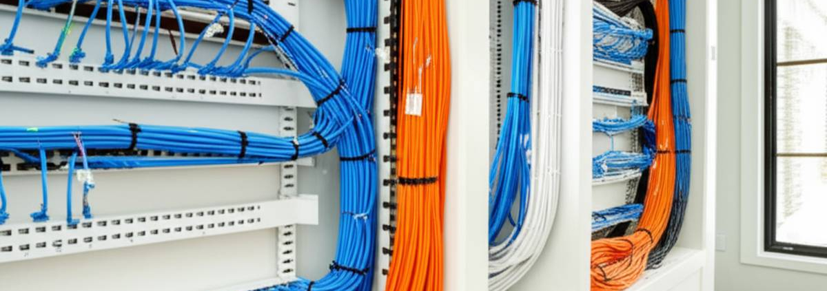 Smart Home Structured Cabling GTA: Expertly installed ethernet, coax, & fiber optics for seamless smart home integration.