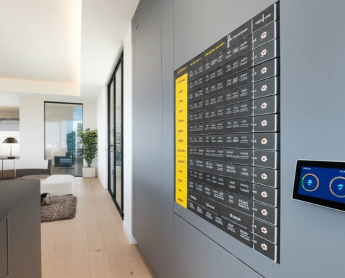Smart home electrical panel upgrade with energy monitoring system.