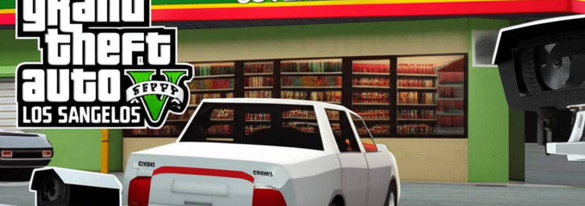 GTA-style AI security camera ad for small businesses in Los Santos