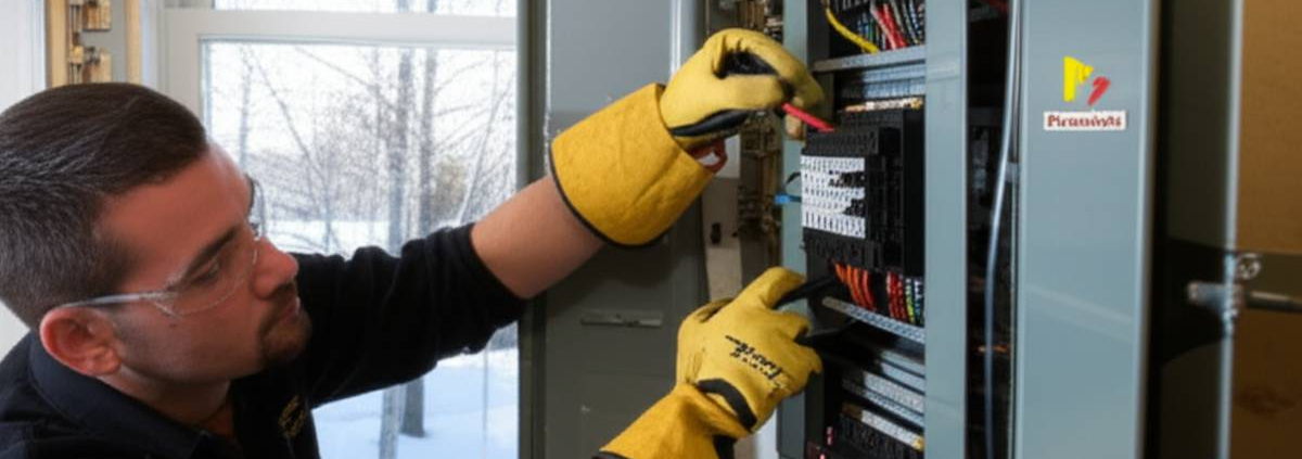 Electrical panel upgrade by PowerSol ensures home safety this winter.
