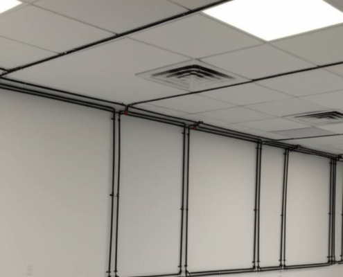 Commercial low voltage wiring installation in Keswick by PowerSol.ca
