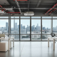 Modern Toronto office with exposed low voltage wiring by PowerSol