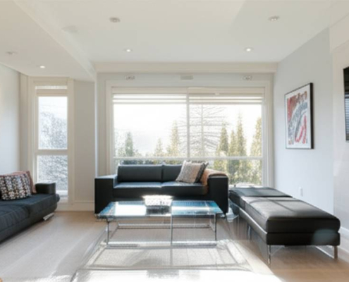 GTA Smart Home Low Voltage Wiring: Modern living room with hidden tech.