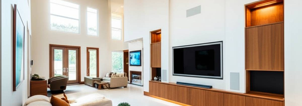 Luxury home theater & smart lighting in Toronto. Modern residential AV design.