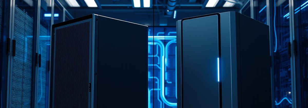 Traditional vs. modern UPS comparison for data centers, showcasing powersol's reliable power solutions for low voltage systems.