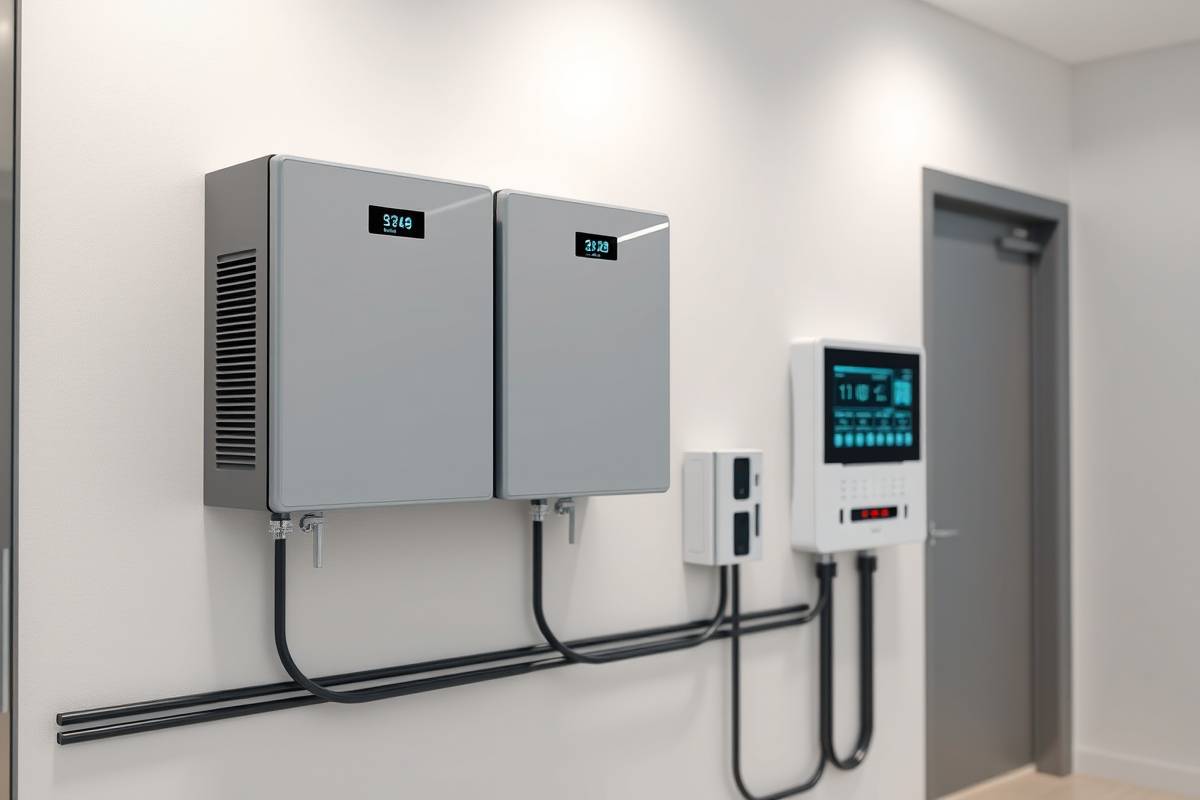 Home Solar Batteries seamlessly integrated with a smart home control panel