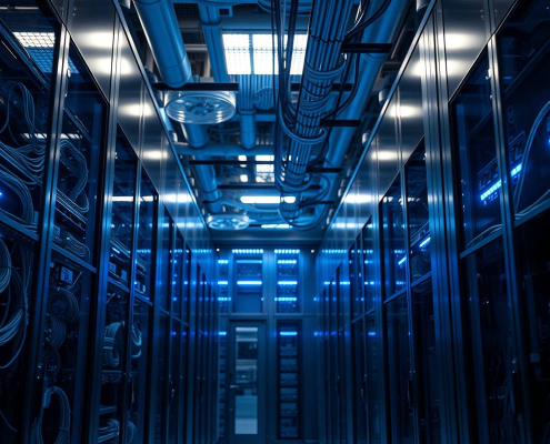 powersol's cutting-edge low voltage solutions: intricate network cabling, fiber optics, smart security, and data infrastructure.