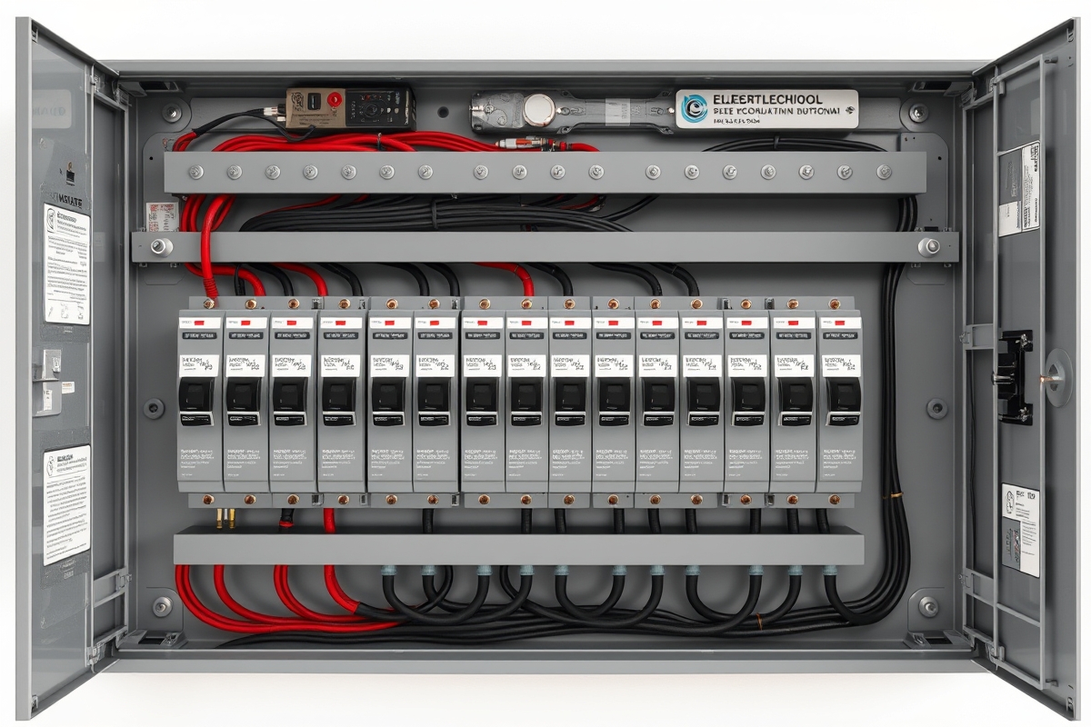 A modern residential electrical panel with circuits clearly labeled, demonstrating the benefits of Residential Electrical Panel Upgrades.