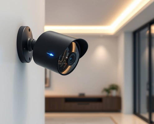 PowerSol smart security camera for urban GTA homes, providing advanced surveillance and protection.