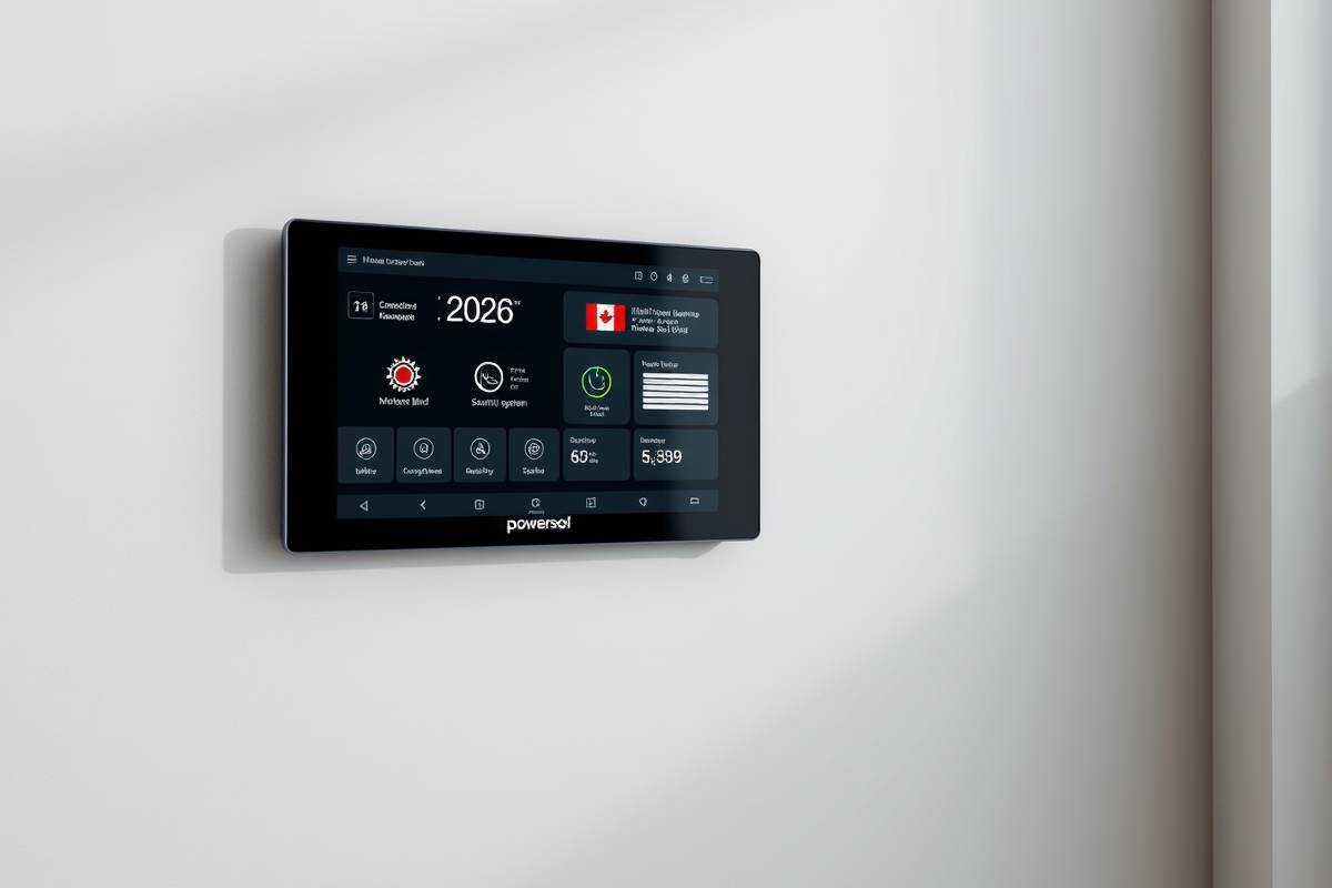 An integrated smart home control panel demonstrating Canada smart home trends 2026