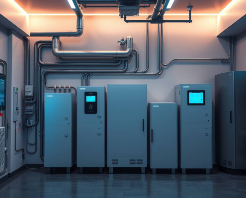 PowerSol modern home energy system with EcoFlow & Schneider smart panels in urban setting