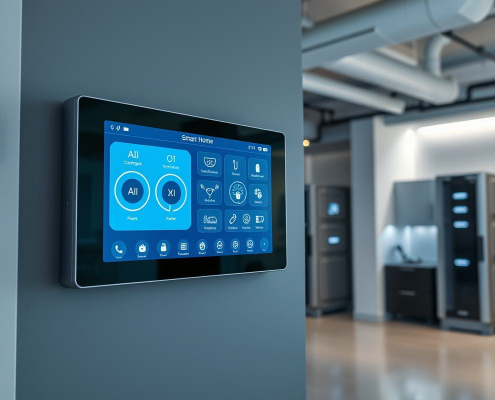 PowerSol integrates cutting-edge AI-Powered Smart Homes, featuring central control panels and elegant low-voltage security solutions.