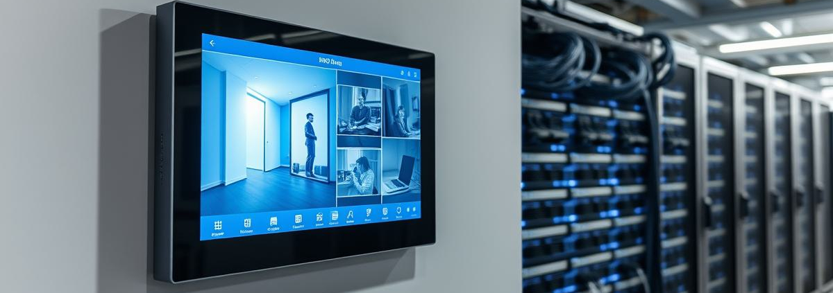 PowerSol provides modern smart home solutions, debunking common Smart Home Myths with this sleek control panel managing lighting and security.