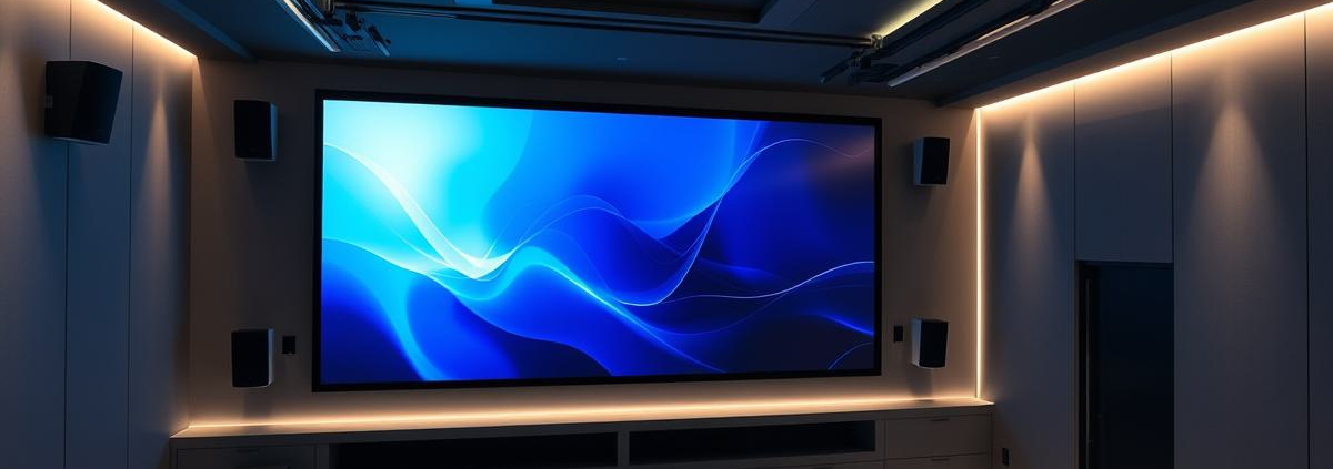 Experience cutting-edge 8K home theater installation by PowerSol, featuring sleek design and immersive sound for your Toronto home.