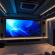 Experience cutting-edge 8K home theater installation by PowerSol, featuring sleek design and immersive sound for your Toronto home.