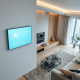 PowerSol offers expert smart home automation Vaughan, enhancing this modern luxury living room with integrated tech.