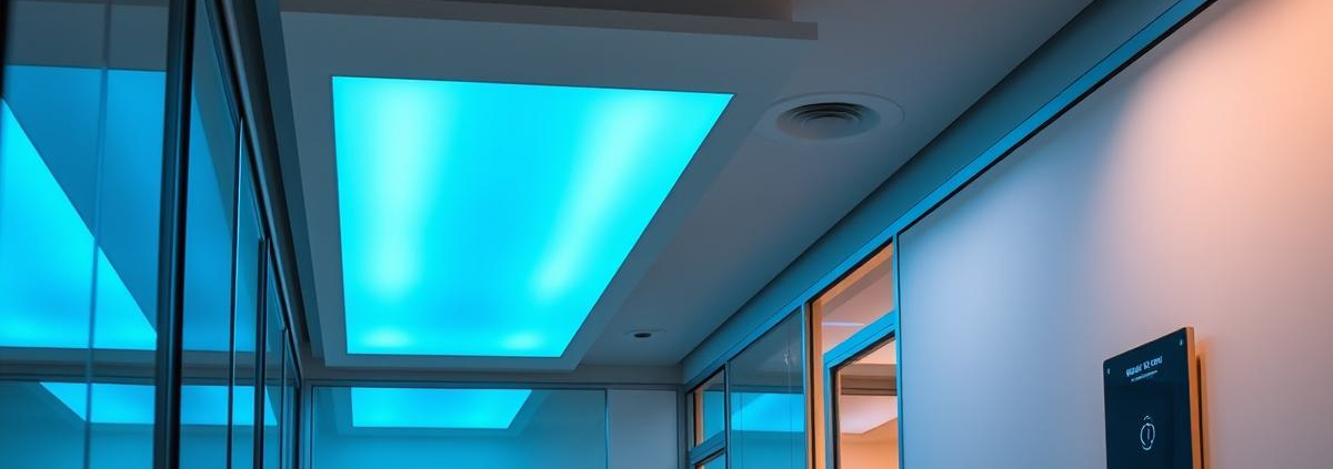 Modern Toronto office showcasing PowerSol's smart lighting trends Toronto 2026 with circadian rhythm technology.