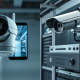 PowerSol compares modern Smart Security Cameras with traditional CCTV systems, showing a sleek camera and a classic DVR setup.