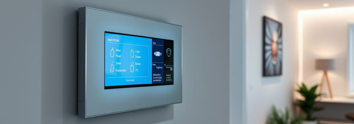 PowerSol presents the ultimate smart home setup: a sleek integrated control panel with smart lighting and security features for Toronto homes.